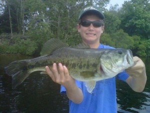 NC Bass Fishing charters client with LMB